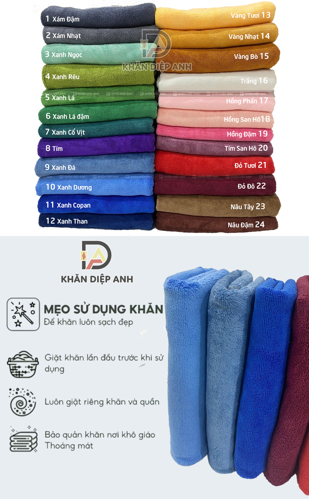 Khăn microfiber mềm mịn